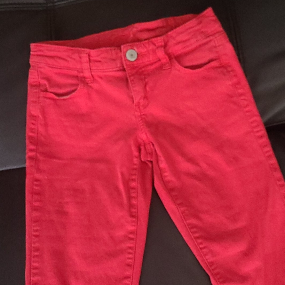 American Eagle Red Skinny Jeans - Picture 7 of 8